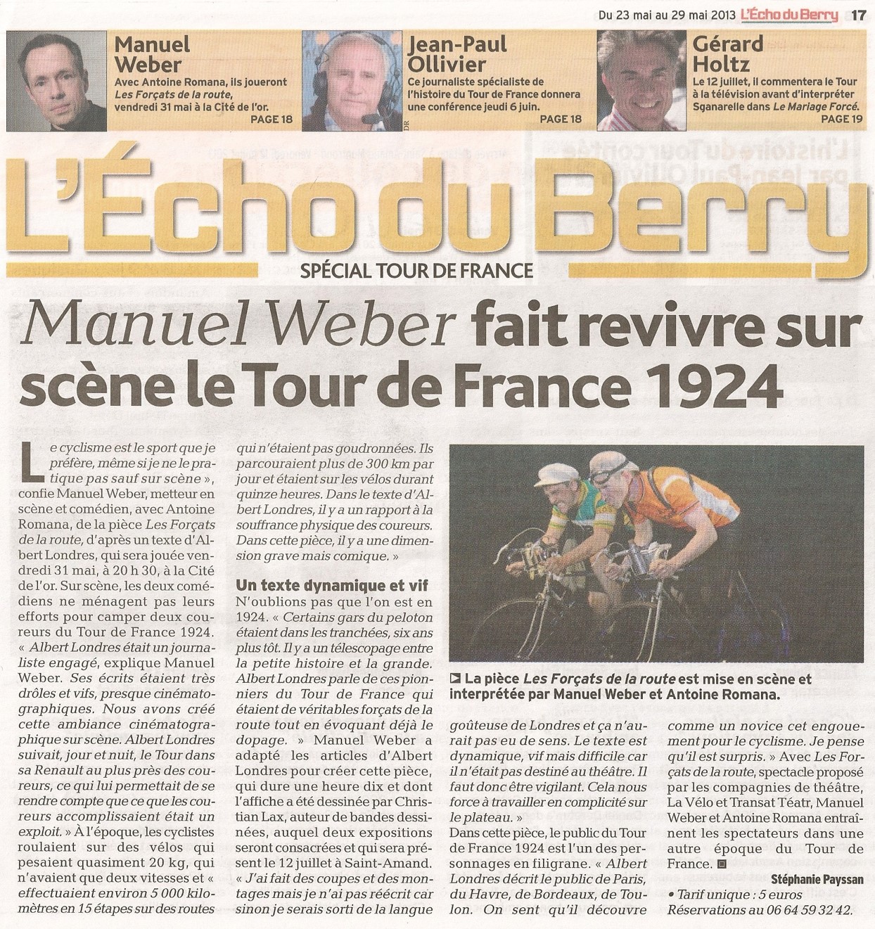 L'écho du Berry - Les Forçats de la route - 23-29 mai 2013