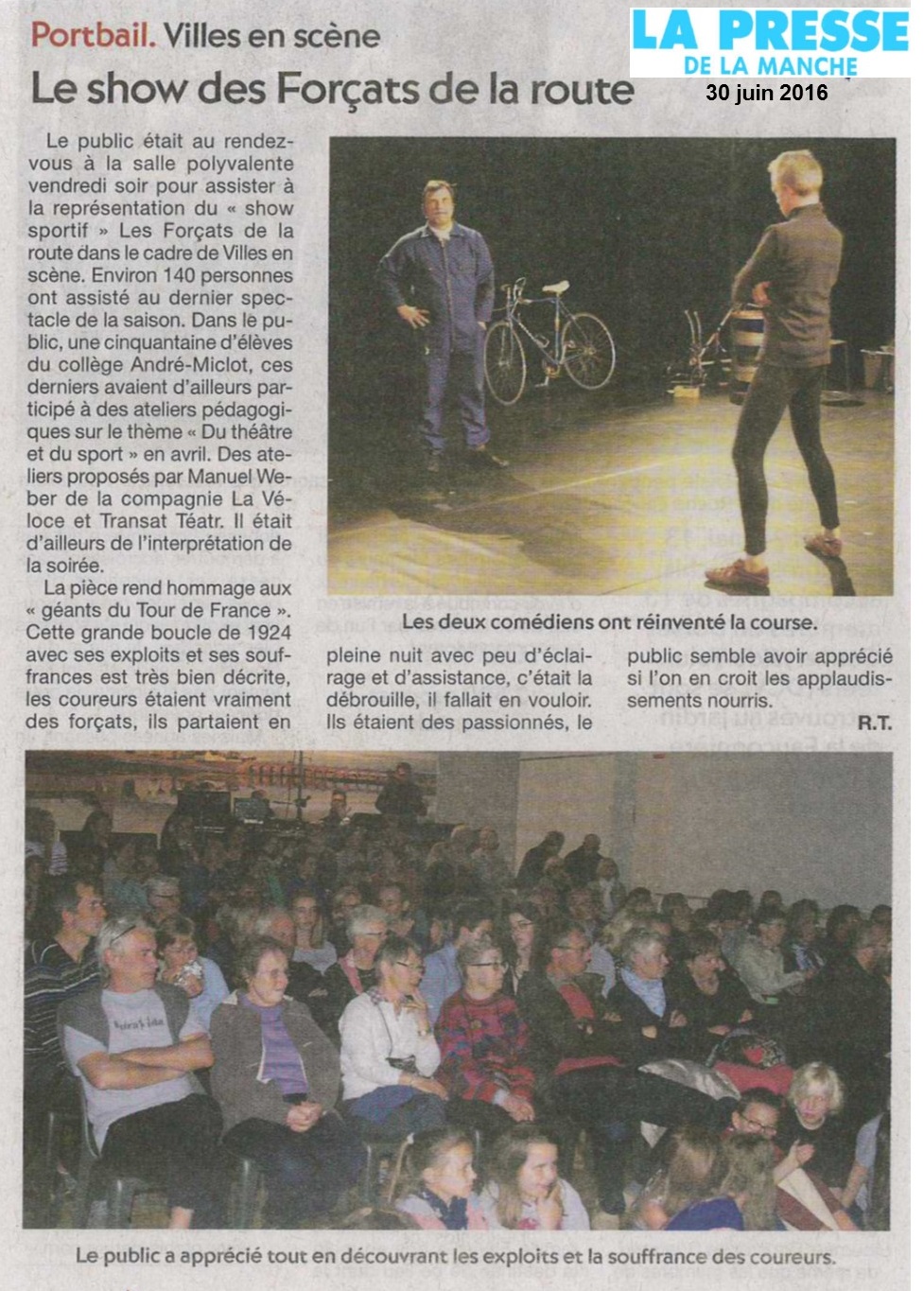La Presse de la manche - Ville en scène - Le show des Forçats de la route - 30 juin