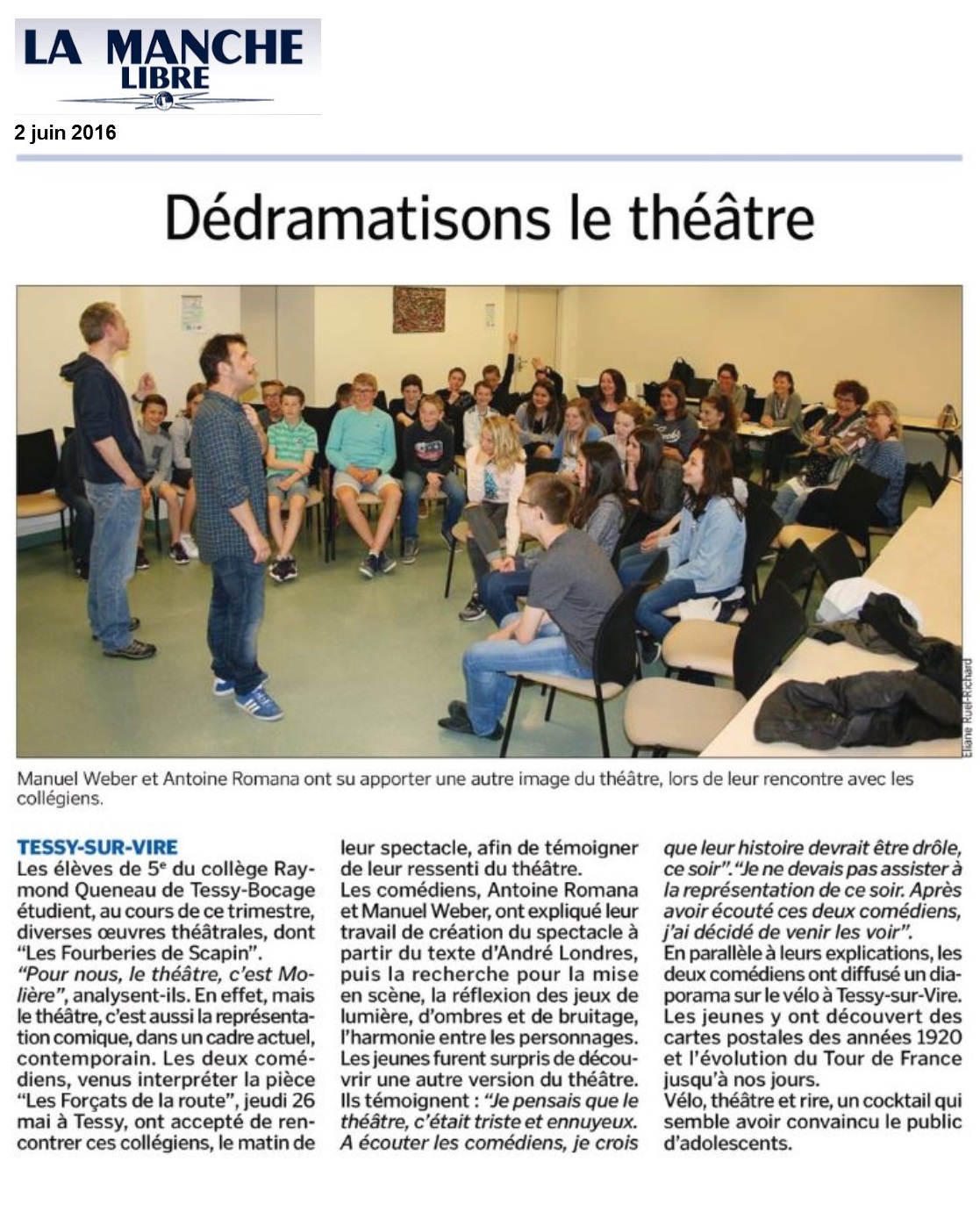 Ateliers à Tessy-sur-Vire - Dédramatisons le théâtre